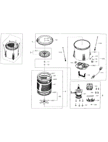 Tub parts for Samsung Washer WA40J3000AW/A2-01 from AppliancePartsPros.com