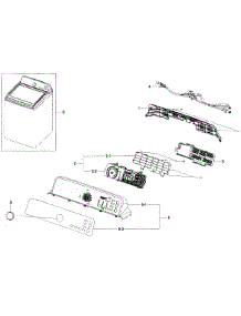 Control Panel parts for Samsung Washer WA400PJHDWR/AA-01 from AppliancePartsPros.com