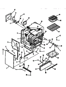 Illustration For Oven Body Section parts for Kenmore Range 911.7898511 (9117898511, 911 7898511) from AppliancePartsPros.com