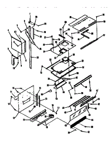 Illustration For Upper Oven Pedestal Section parts for Kenmore Range 911.7898511 (9117898511, 911 7898511) from AppliancePartsPros.com