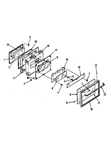 Oven Door Section parts for Kenmore Range 911.7898514 (9117898514, 911 7898514) from AppliancePartsPros.com