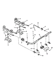 Top Burner Section parts for Kenmore Range 911.7898514 (9117898514, 911 7898514) from AppliancePartsPros.com