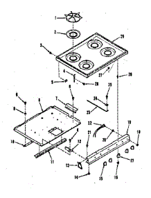 Main Top Section parts for Kenmore Range 911.7898513 (9117898513, 911 7898513) from AppliancePartsPros.com