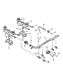 Top Burner Section parts for Kenmore Range 911.7898513 (9117898513, 911 7898513) from AppliancePartsPros.com
