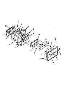 Oven Door Section parts for Kenmore Range 911.7898513 (9117898513, 911 7898513) from AppliancePartsPros.com