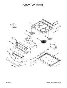 Cooktop Parts parts for Kenmore Range 664.95113611 (66495113611, 664 95113611) from AppliancePartsPros.com