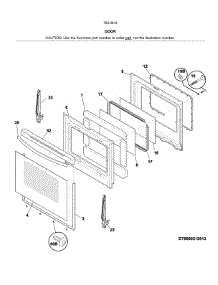 Door parts for Kenmore Range 790.96182715 (79096182715, 790 96182715) from AppliancePartsPros.com