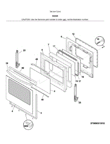 Door parts for Kenmore Range 790.94173316 (79094173316, 790 94173316) from AppliancePartsPros.com