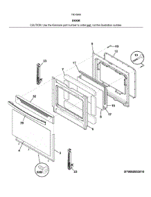 Door parts for Kenmore Range 790.92659810 (79092659810, 790 92659810) from AppliancePartsPros.com