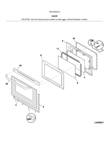 Door parts for Kenmore Range 790.93003314 (79093003314, 790 93003314) from AppliancePartsPros.com