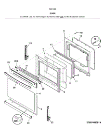 Door parts for Kenmore Range 790.74467810 (79074467810, 790 74467810) from AppliancePartsPros.com