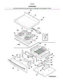 Top / Drawer parts for Kenmore Range 790.92657810 (79092657810, 790 92657810) from AppliancePartsPros.com
