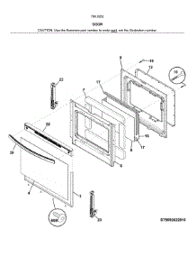Door parts for Kenmore Range 790.92629810 (79092629810, 790 92629810) from AppliancePartsPros.com