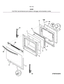 Door parts for Kenmore Range 790.74432810 (79074432810, 790 74432810) from AppliancePartsPros.com
