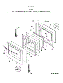 Door parts for Kenmore Range 790.74433810 (79074433810, 790 74433810) from AppliancePartsPros.com