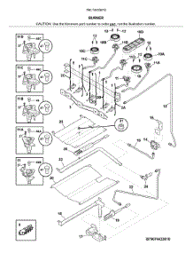 Burner parts for Kenmore Range 790.74433810 (79074433810, 790 74433810) from AppliancePartsPros.com