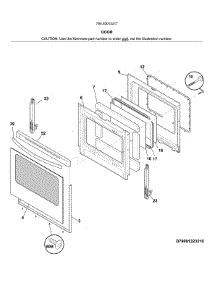 Door parts for Kenmore Range 790.93013317 (79093013317, 790 93013317) from AppliancePartsPros.com