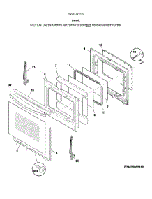 Door parts for Kenmore Range 790.74142712 (79074142712, 790 74142712) from AppliancePartsPros.com