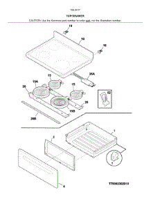 Top / Drawer parts for Kenmore Range 790.94179315 (79094179315, 790 94179315) from AppliancePartsPros.com