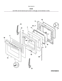 Door parts for Kenmore Range 790.74233315 (79074233315, 790 74233315) from AppliancePartsPros.com