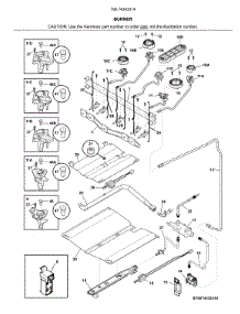 Burner parts for Kenmore Range 790.74343314 (79074343314, 790 74343314) from AppliancePartsPros.com