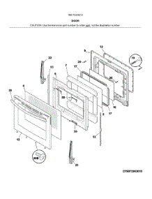 Door parts for Kenmore Range 790.74343314 (79074343314, 790 74343314) from AppliancePartsPros.com