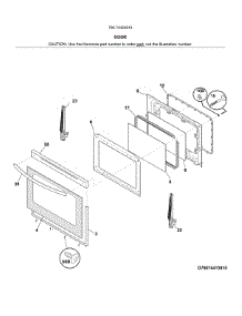 Door parts for Kenmore Range 790.74423810 (79074423810, 790 74423810) from AppliancePartsPros.com