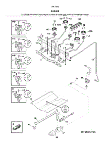Burner parts for Kenmore Range 790.74422810 (79074422810, 790 74422810) from AppliancePartsPros.com
