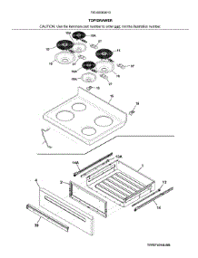 Top / Drawer parts for Kenmore Range 790.92563810 (79092563810, 790 92563810) from AppliancePartsPros.com