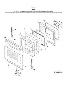 Door parts for Kenmore Range 790.92569810 (79092569810, 790 92569810) from AppliancePartsPros.com