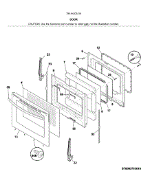 Door parts for Kenmore Range 790.94203316 (79094203316, 790 94203316) from AppliancePartsPros.com