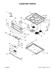 Cooktop Parts parts for Kenmore Range 664.95123612 (66495123612, 664 95123612) from AppliancePartsPros.com
