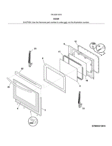 Door parts for Kenmore Range 790.92613810 (79092613810, 790 92613810) from AppliancePartsPros.com