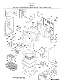 Body parts for Kenmore Range 790.94193316 (79094193316, 790 94193316) from AppliancePartsPros.com