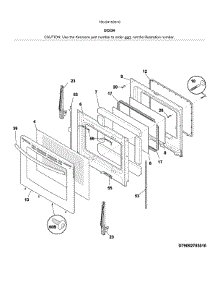 Door parts for Kenmore Range 790.94193316 (79094193316, 790 94193316) from AppliancePartsPros.com