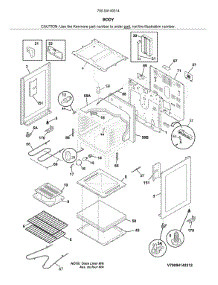 Body parts for Kenmore Range 790.94149314 (79094149314, 790 94149314) from AppliancePartsPros.com