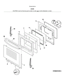 Door parts for Kenmore Range 790.94149314 (79094149314, 790 94149314) from AppliancePartsPros.com