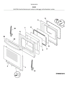 Door parts for Kenmore Range 790.94192316 (79094192316, 790 94192316) from AppliancePartsPros.com