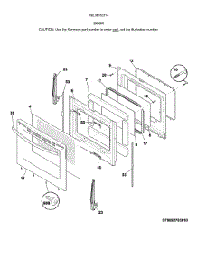 Door parts for Kenmore Range 790.96183714 (79096183714, 790 96183714) from AppliancePartsPros.com