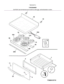 Top / Drawer parts for Kenmore Range 790.96183714 (79096183714, 790 96183714) from AppliancePartsPros.com