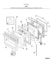 Door parts for Kenmore Range 790.94243316 (79094243316, 790 94243316) from AppliancePartsPros.com