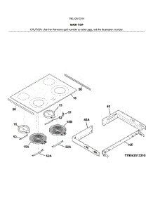 Main Top parts for Kenmore Range 790.42513315 (79042513315, 790 42513315) from AppliancePartsPros.com