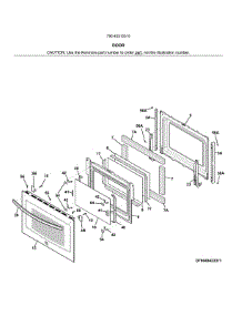 Door parts for Kenmore Range 790.42513315 (79042513315, 790 42513315) from AppliancePartsPros.com