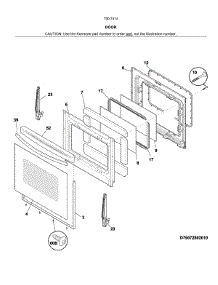 Door parts for Kenmore Range 790.74149711 (79074149711, 790 74149711) from AppliancePartsPros.com