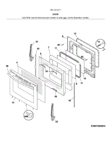 Door parts for Kenmore Range 790.74143711 (79074143711, 790 74143711) from AppliancePartsPros.com