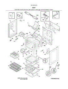 Body parts for Kenmore Range 790.74033314 (79074033314, 790 74033314) from AppliancePartsPros.com