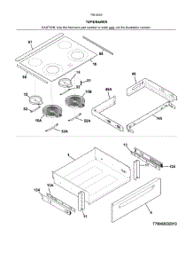 Top / Drawer parts for Kenmore Range 790.42531319 (79042531319, 790 42531319) from AppliancePartsPros.com