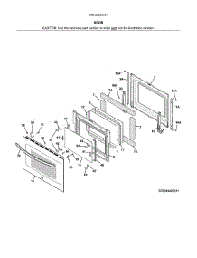 Door parts for Kenmore Range 790.42533317 (79042533317, 790 42533317) from AppliancePartsPros.com