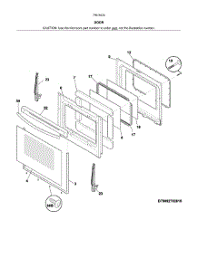 Door parts for Kenmore Range 790.94209314 (79094209314, 790 94209314) from AppliancePartsPros.com