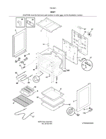 Body parts for Kenmore Range 790.90012314 (79090012314, 790 90012314) from AppliancePartsPros.com